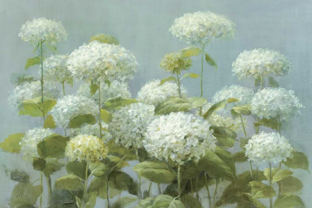 White Hydrangea Garden art print by Danhui Nai for $57.95 CAD