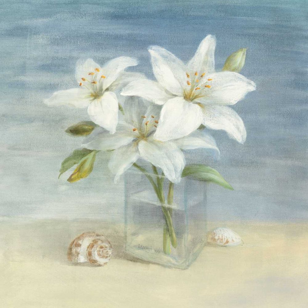 Lilies and Shells - Wag art print by Danhui Nai for $57.95 CAD