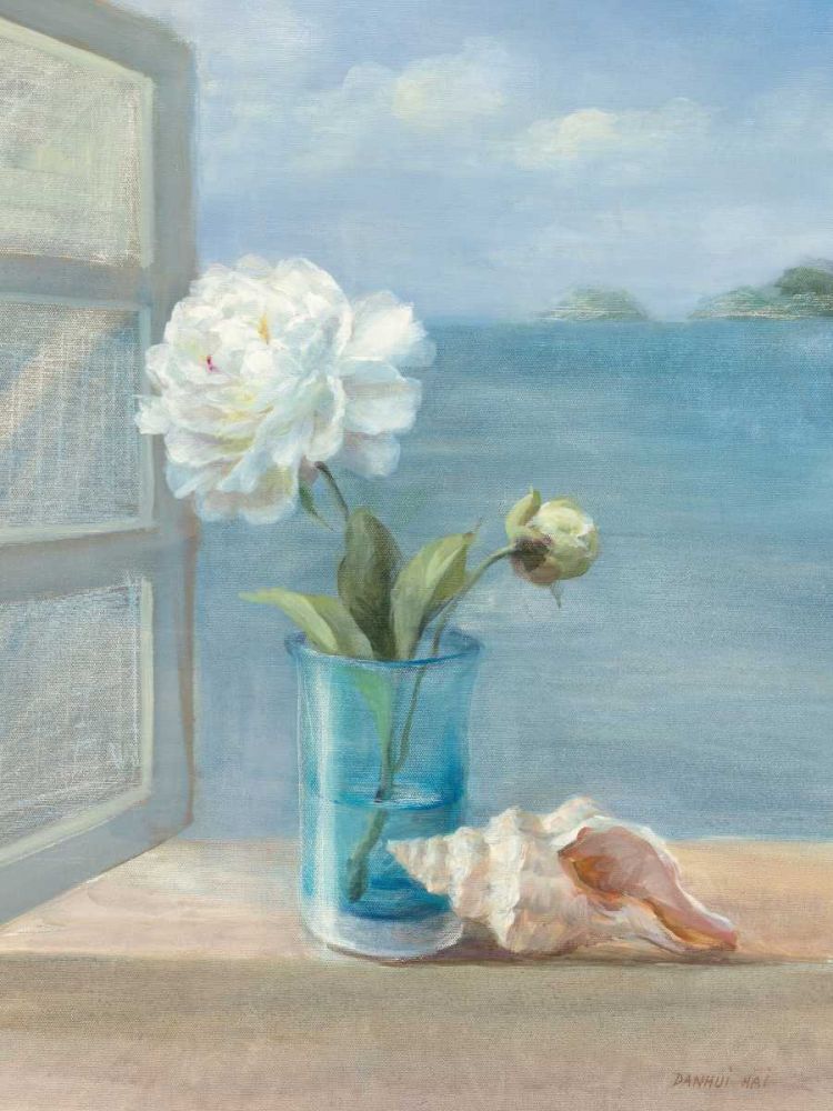 Coastal Florals I art print by Danhui Nai for $57.95 CAD