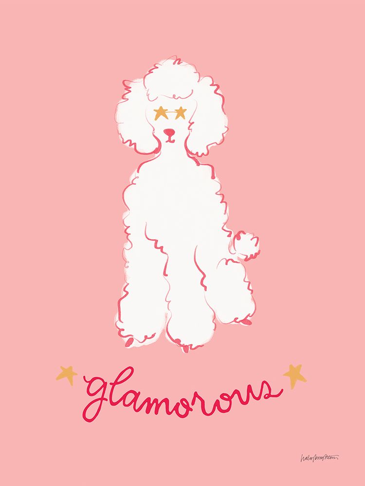 Glamorous Poodle art print by Haley Knighten for $57.95 CAD