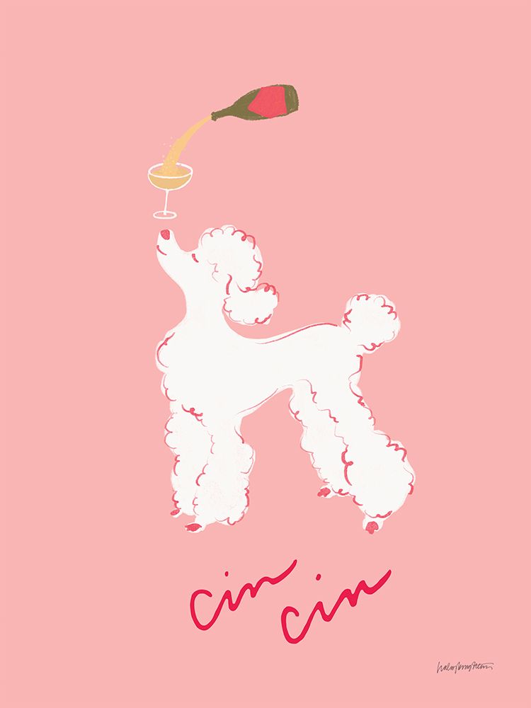 Cin Cin Poodle art print by Haley Knighten for $57.95 CAD