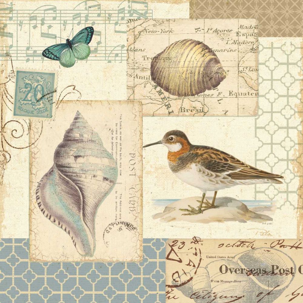 Coastal Collage II art print by Pela for $57.95 CAD