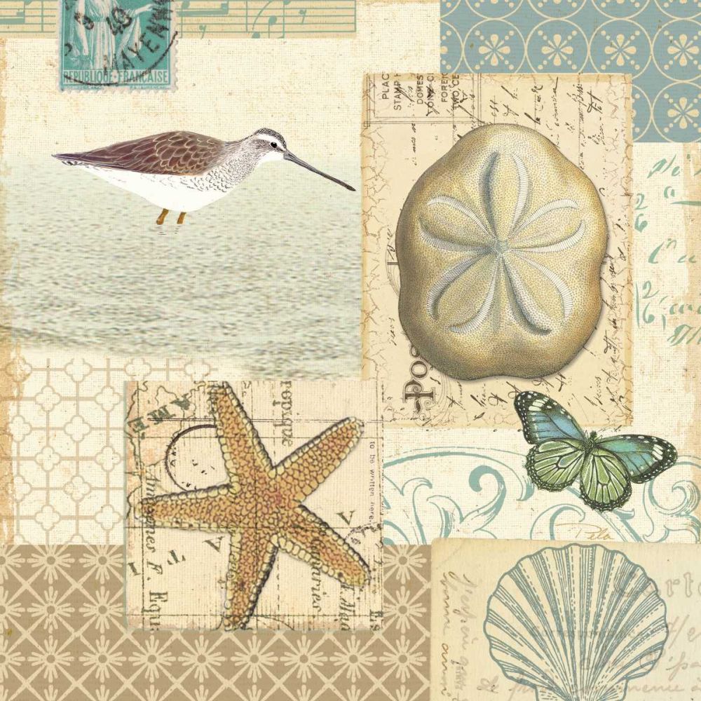 Coastal Collage III art print by Pela for $57.95 CAD