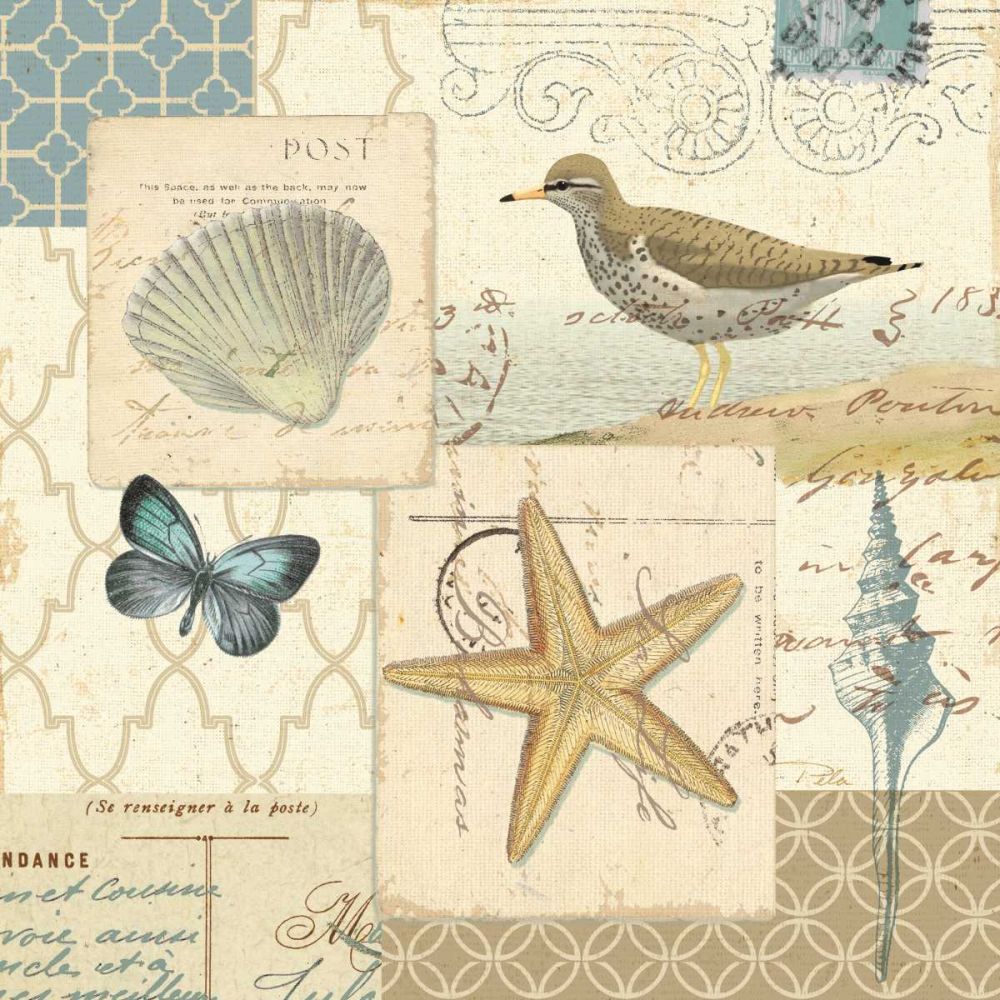 Coastal Collage IV art print by Pela for $57.95 CAD