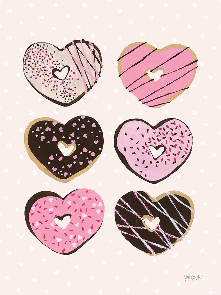 Donut Hearts art print by Yvette St. Amant for $57.95 CAD