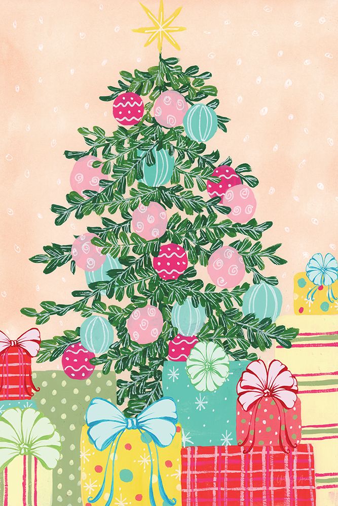 Happy Christmas Tree art print by Yvette St. Amant for $57.95 CAD