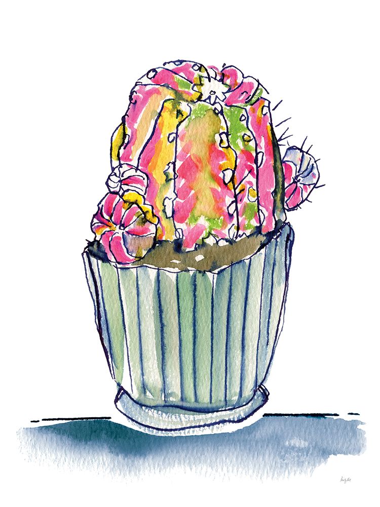 Colorful Cactus I art print by Kristy Rice for $57.95 CAD