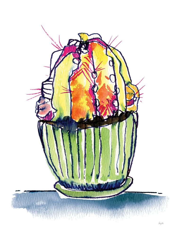 Colorful Cactus II art print by Kristy Rice for $57.95 CAD