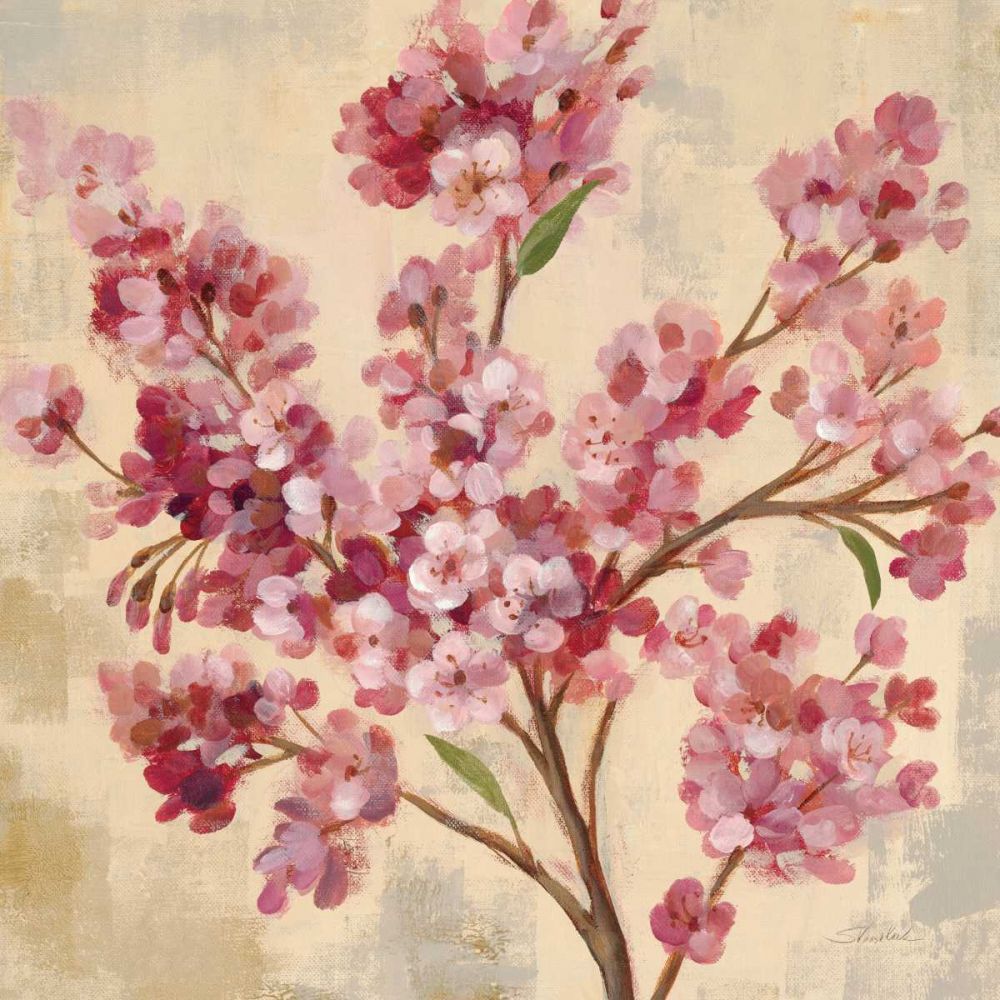 Pink Cherry Branch I art print by Silvia Vassileva for $57.95 CAD