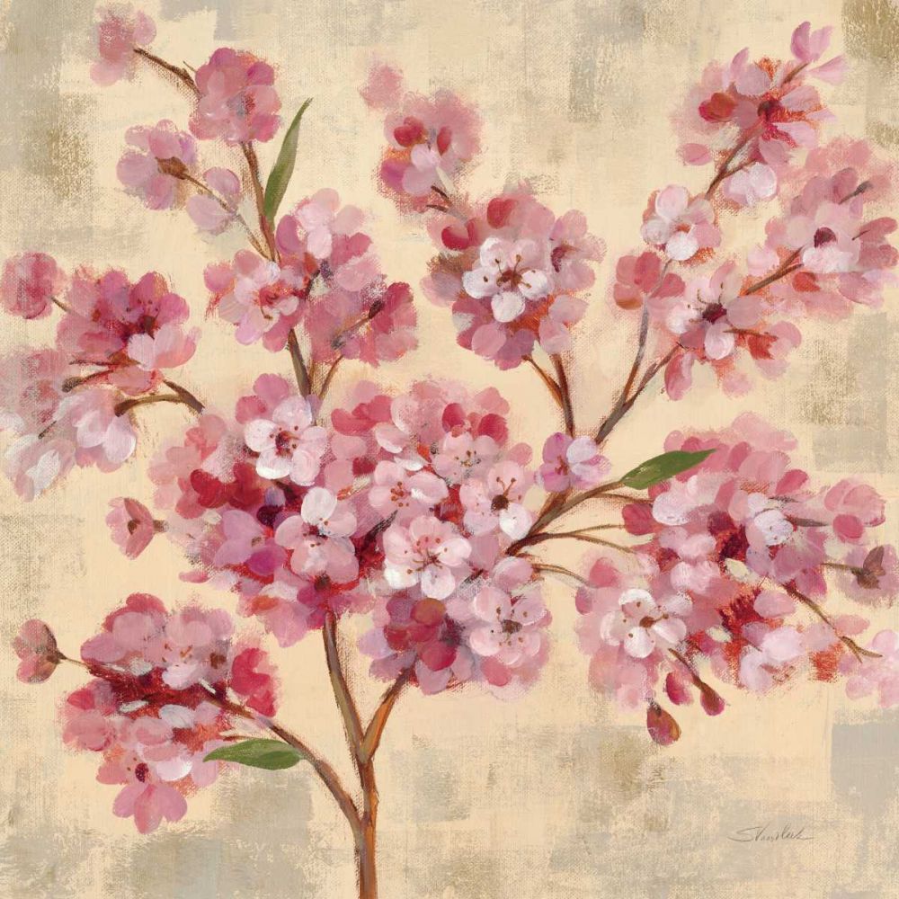 Pink Cherry Branch II art print by Silvia Vassileva for $57.95 CAD