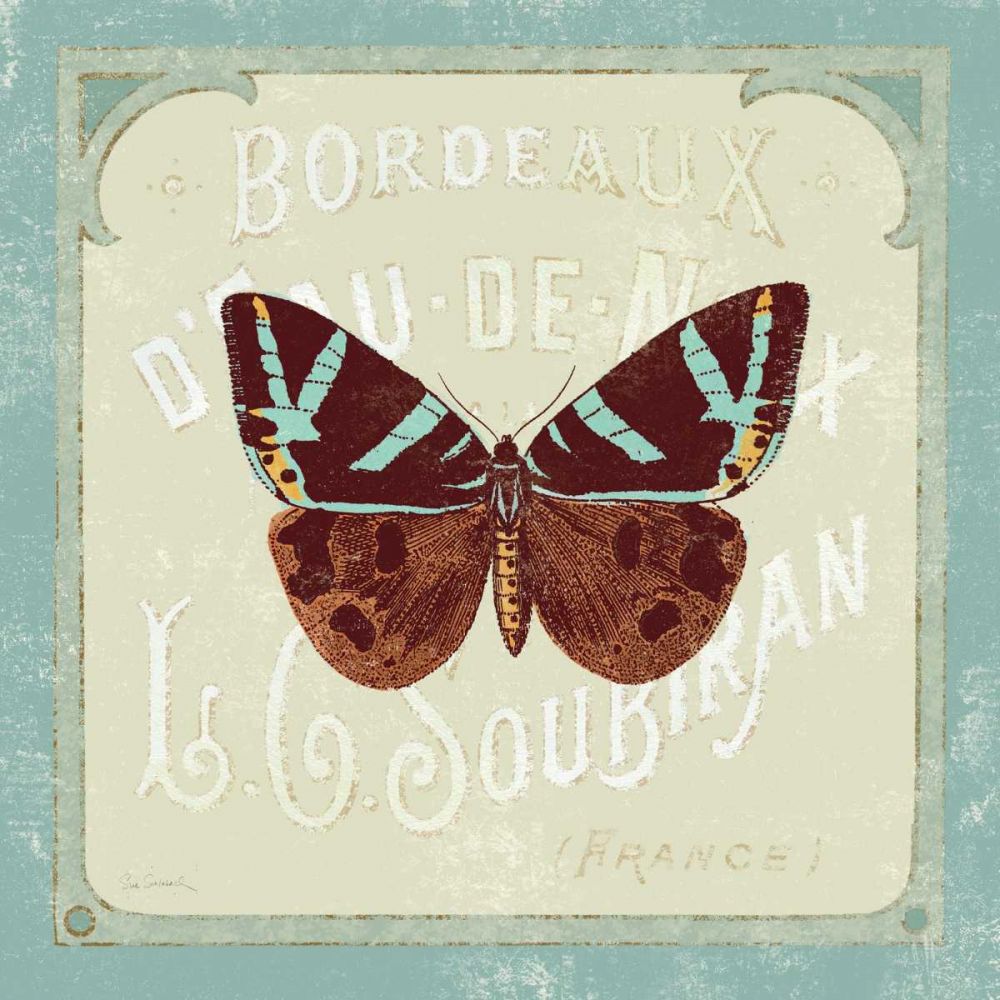 Parisian Butterfly II art print by Sue Schlabach for $57.95 CAD