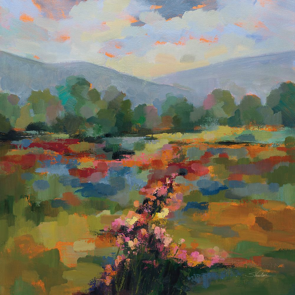 Floral Path art print by Silvia Vassileva for $57.95 CAD