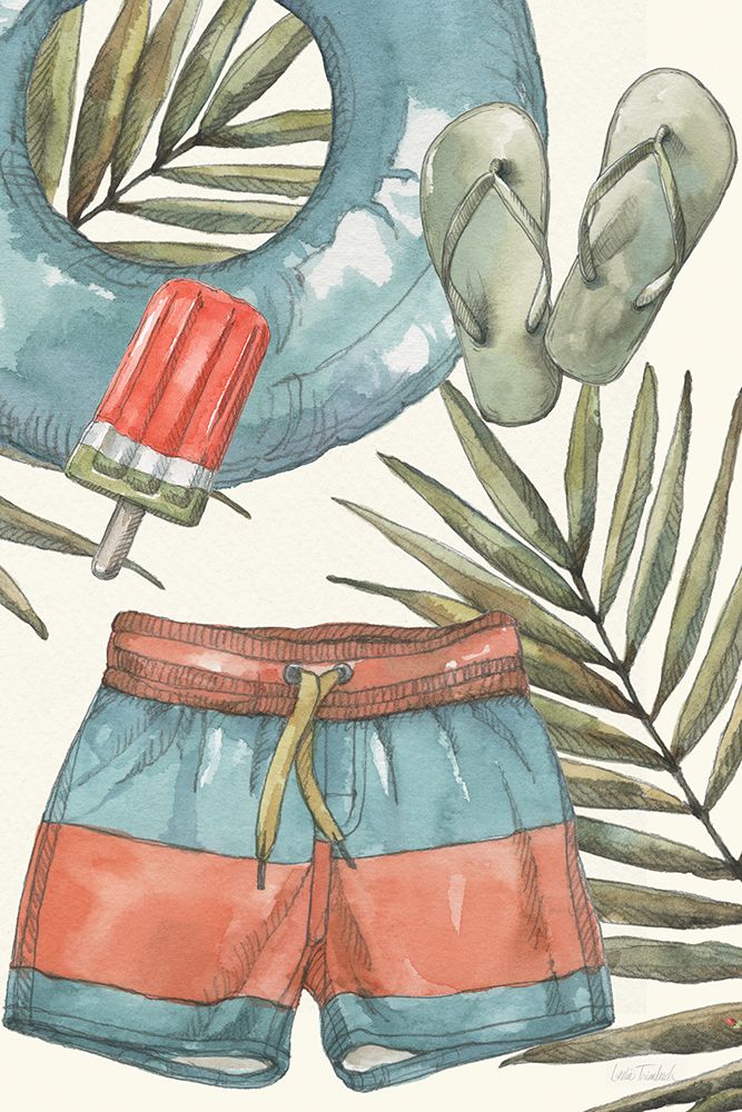 Vintage Summer III art print by Leslie Trimbach for $57.95 CAD