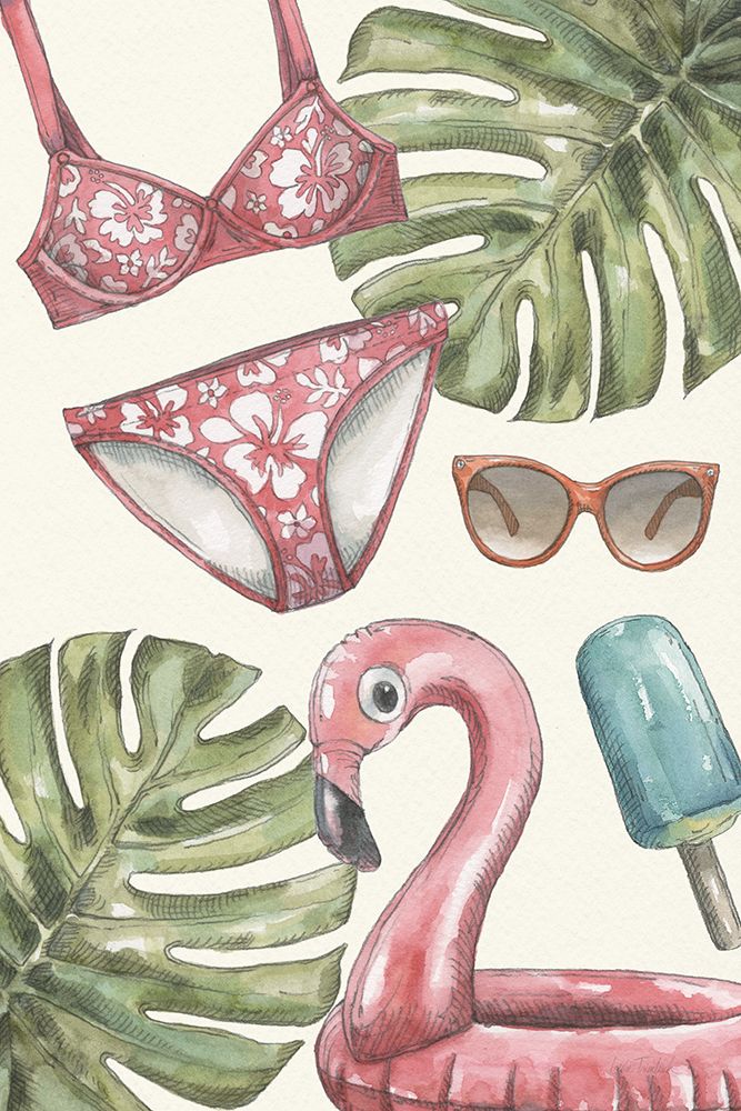 Vintage Summer IV art print by Leslie Trimbach for $57.95 CAD