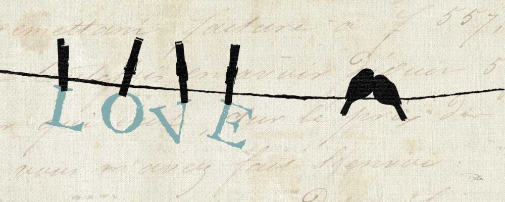 Birds on a Wire - Love art print by Alain Pelletier for $57.95 CAD