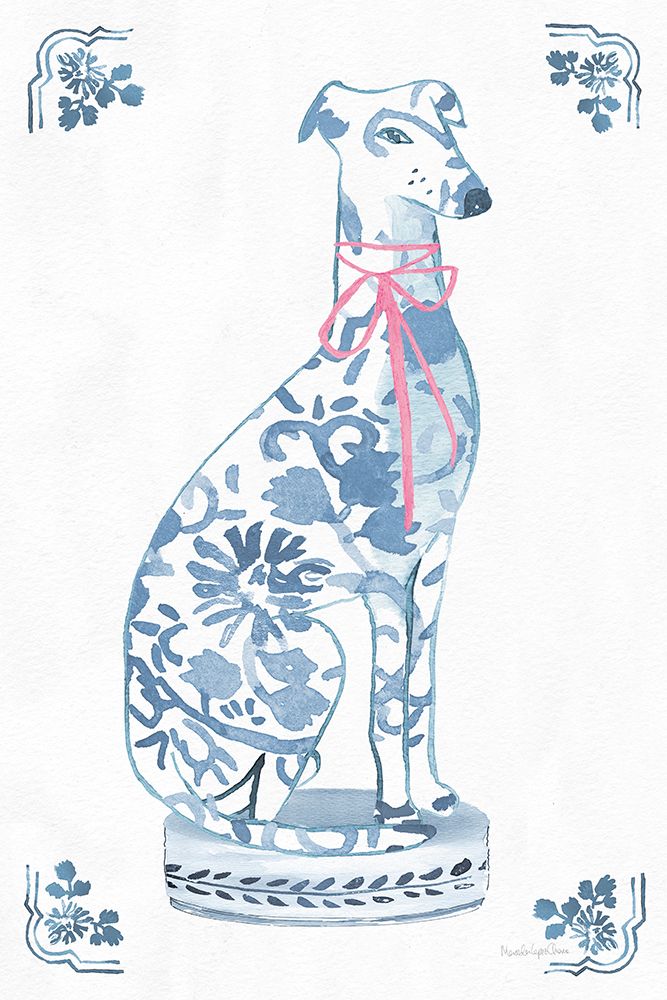Chinoiserie Dogs II art print by Mercedes Lopez Charro for $57.95 CAD