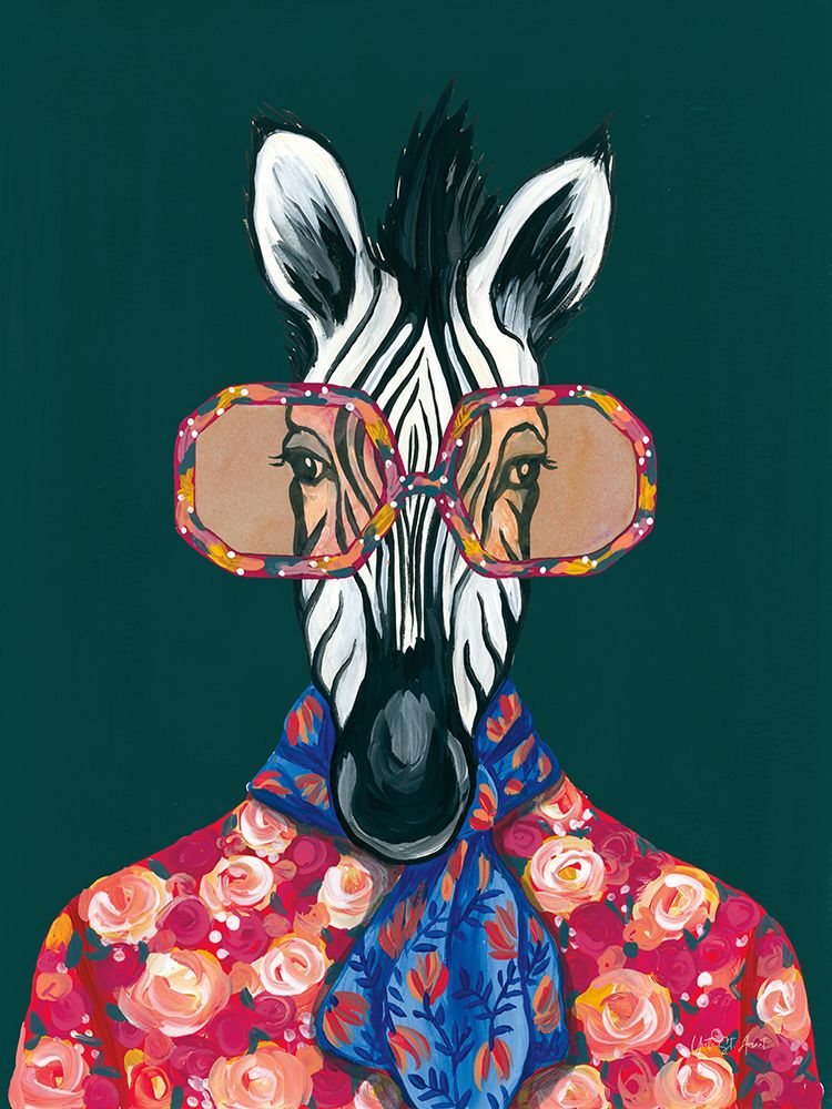 Miami Living Zebra Portrait art print by Yvette St. Amant for $57.95 CAD