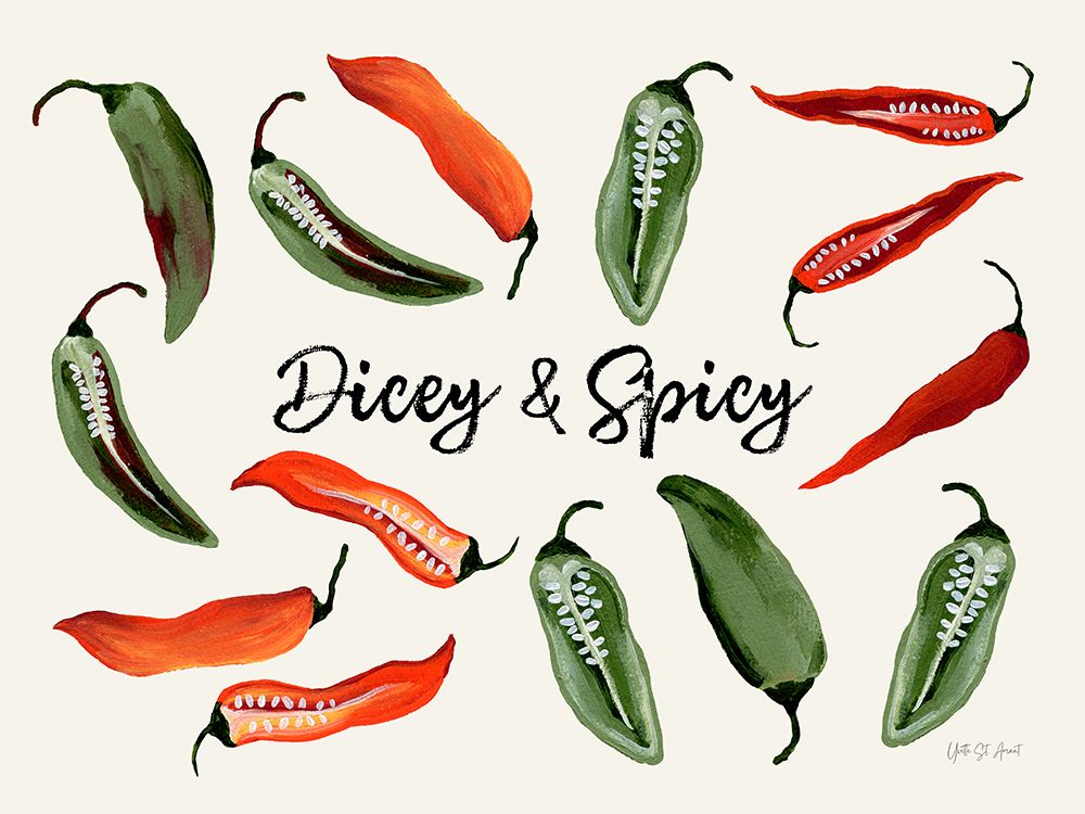 Dicey and Spicy art print by Yvette St. Amant for $57.95 CAD