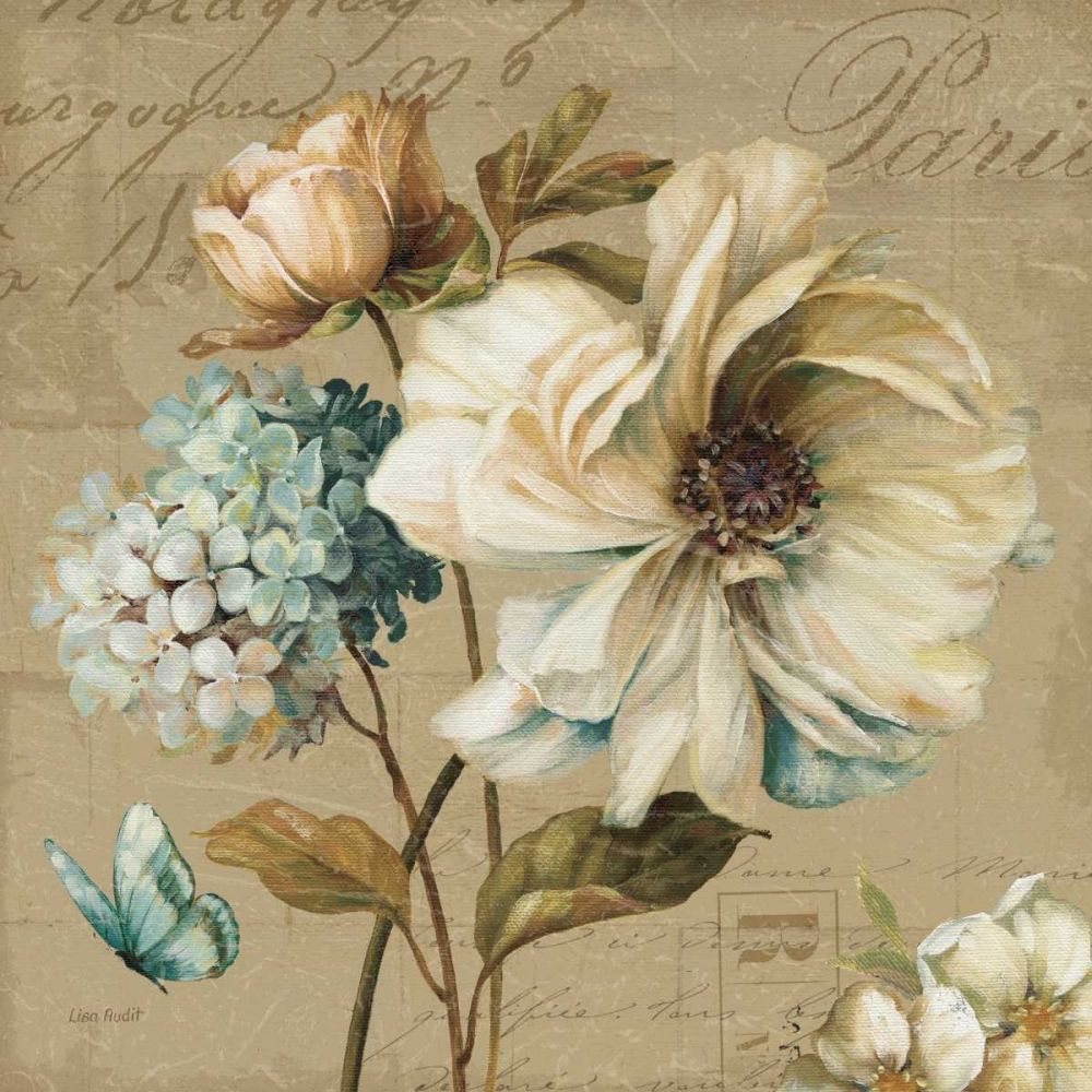 Marche de Fleurs Blue II art print by Lisa Audit for $57.95 CAD