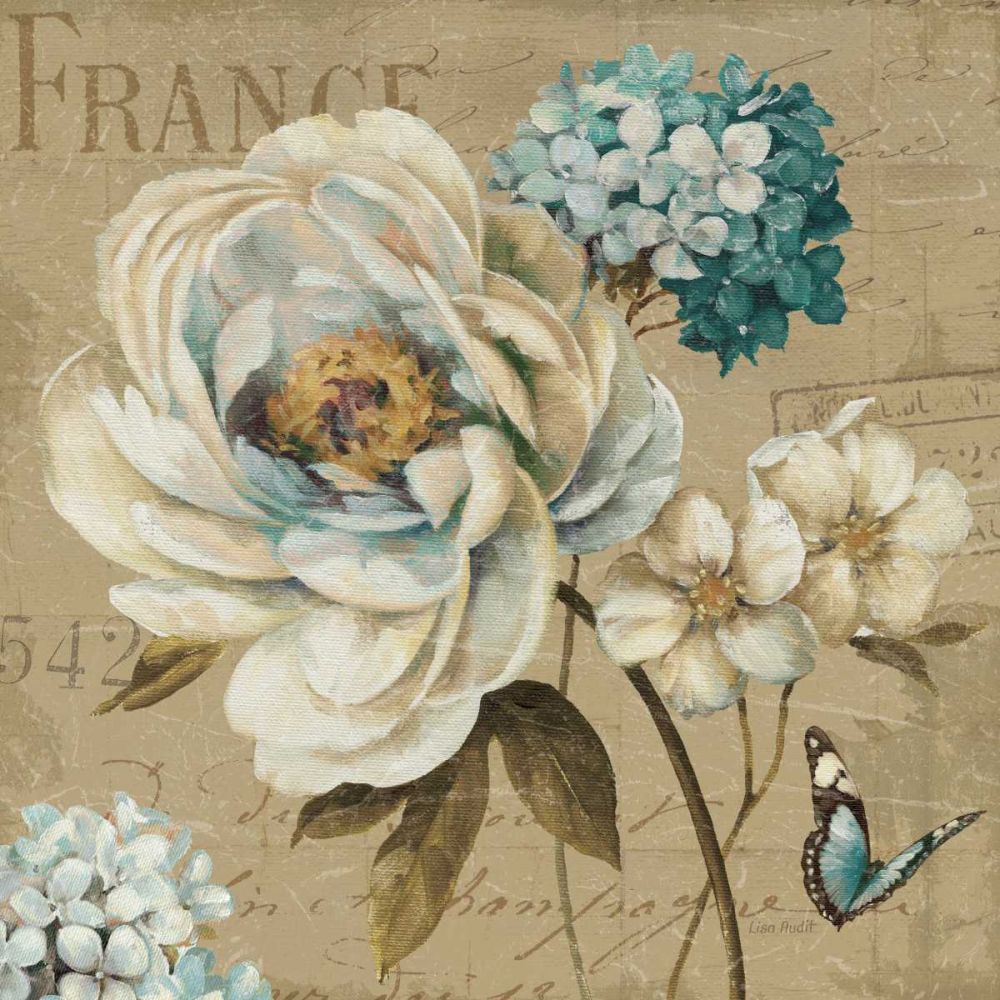 Marche de Fleurs Blue III art print by Lisa Audit for $57.95 CAD