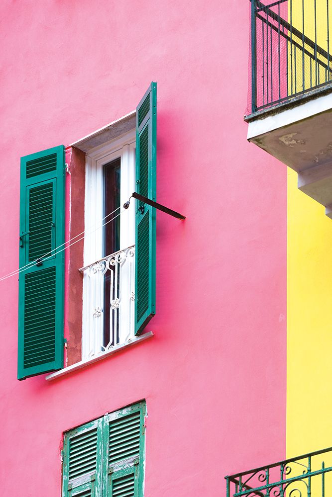 Cinque Terre Pink art print by Deborah Revell for $57.95 CAD