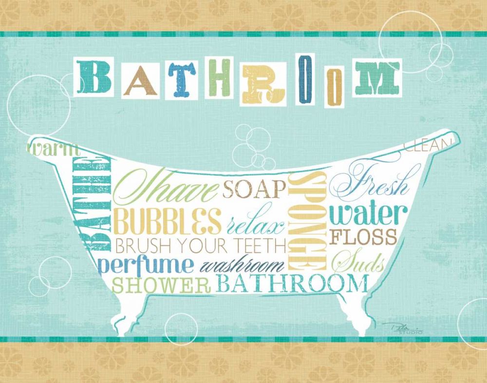 Bathroom Words I art print by Pela Studio for $57.95 CAD