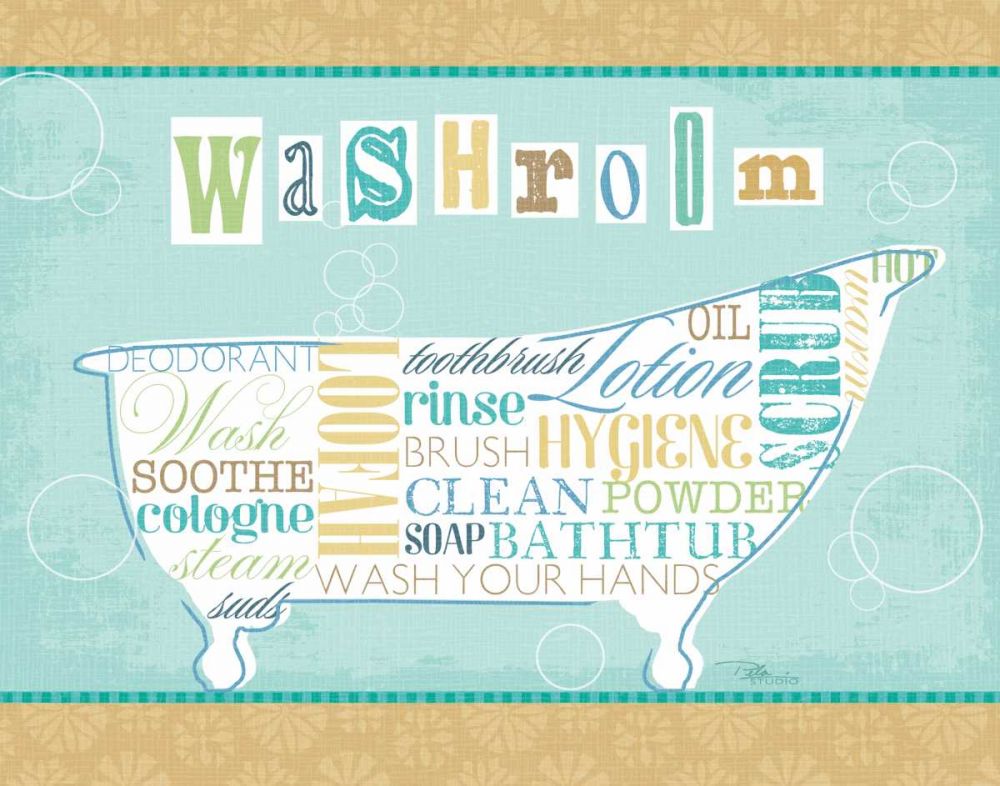 Bathroom Words II art print by Pela Studio for $57.95 CAD