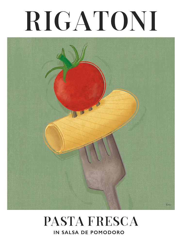 Pasta Fresca Rigatoni art print by Veronique Charron for $57.95 CAD
