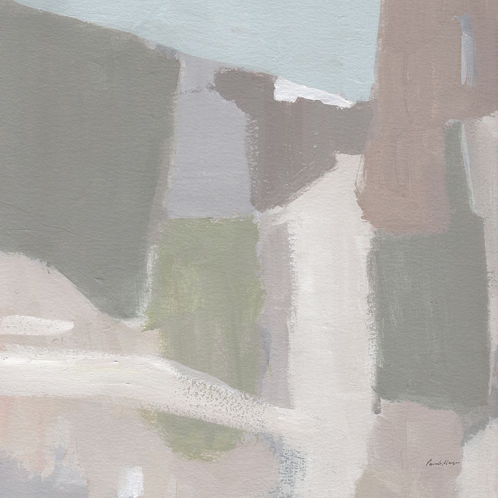 Spring Green Abstract Cool Neutral Crop art print by Pamela Munger for $57.95 CAD
