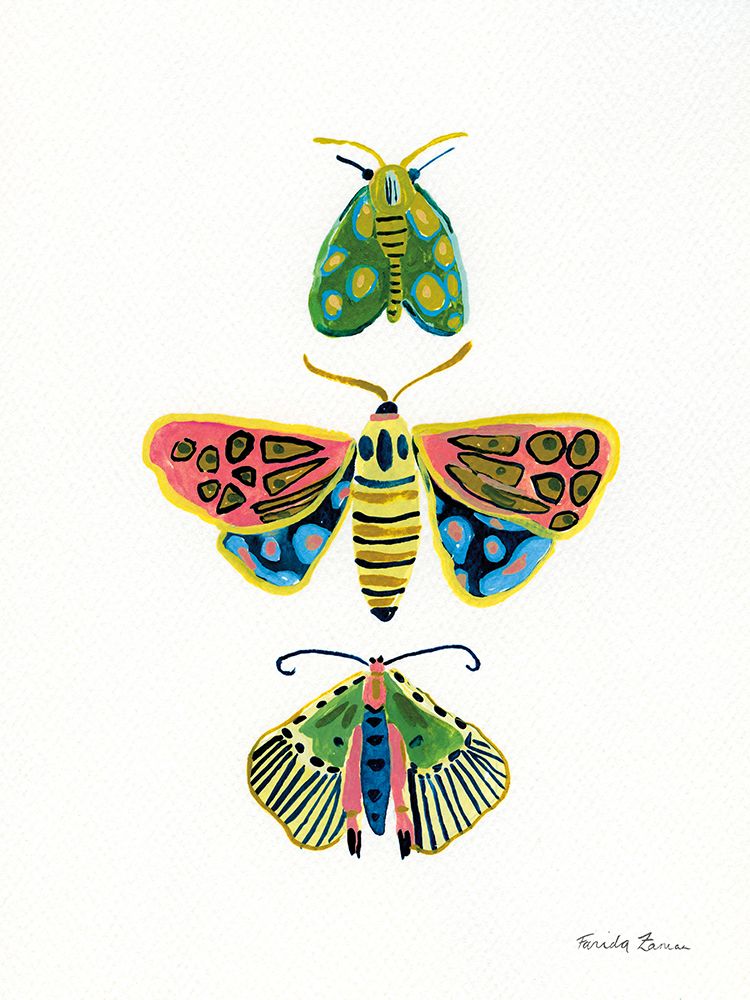 Bright Moths II art print by Farida Zaman for $57.95 CAD