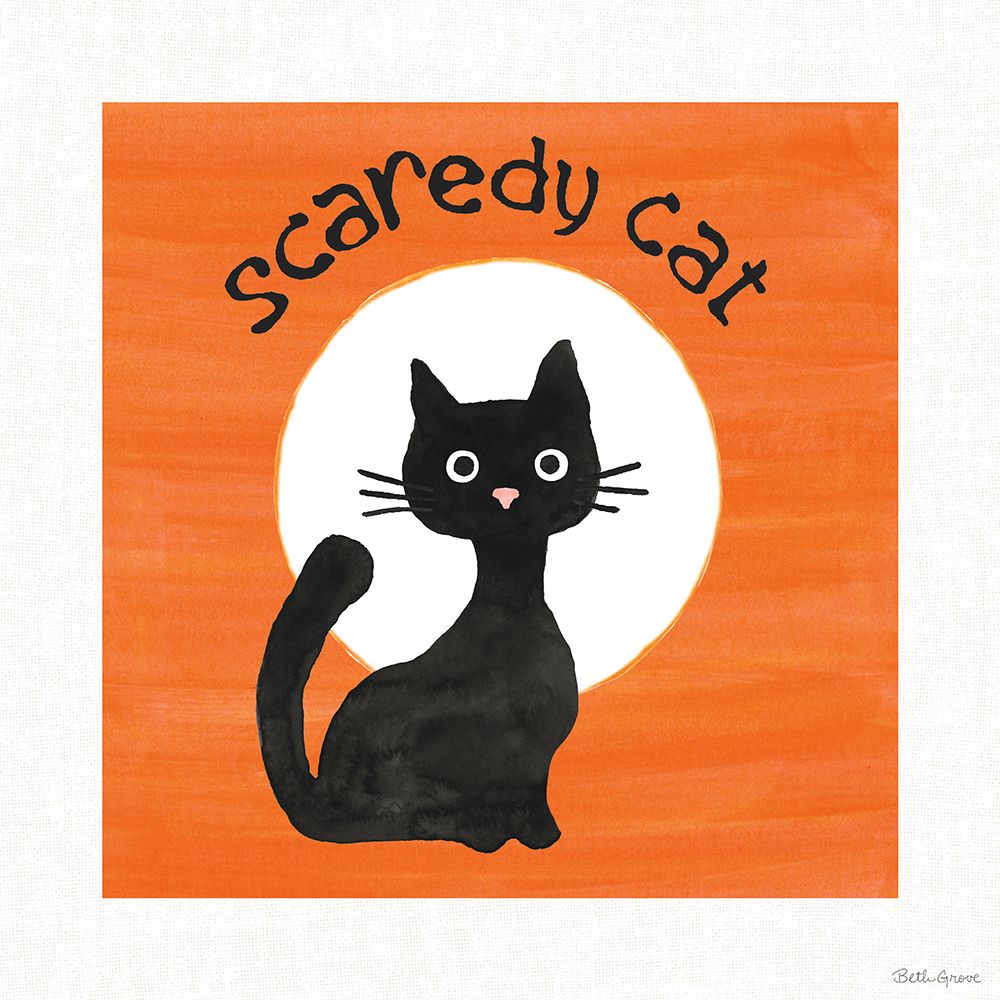 Scaredy Cat Orange art print by Beth Grove for $57.95 CAD
