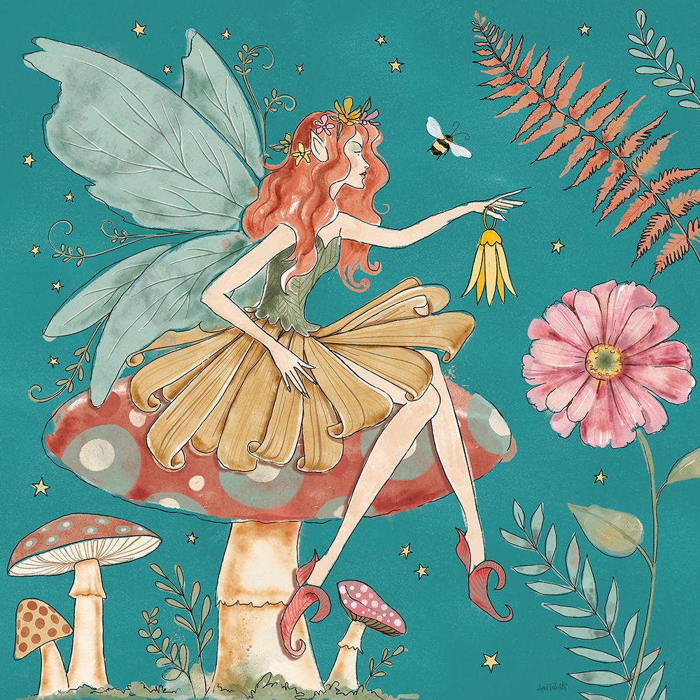 Garden Fairies Blue III art print by Anne Tavoletti for $57.95 CAD