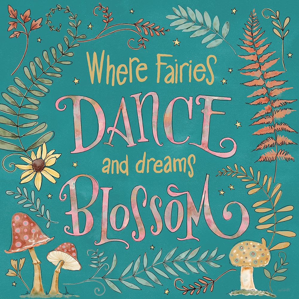 Garden Fairies Blue VII art print by Anne Tavoletti for $57.95 CAD
