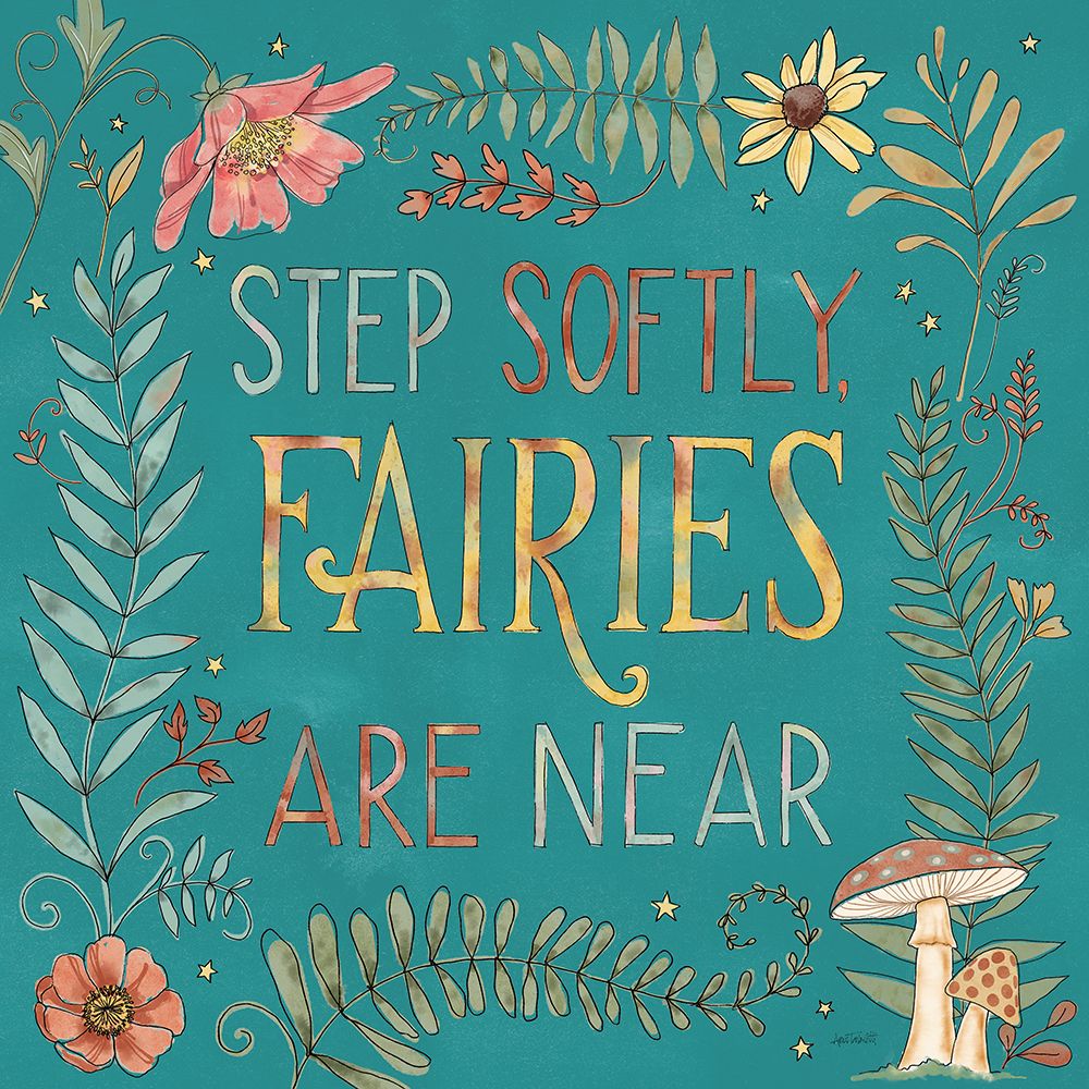 Garden Fairies Blue IX art print by Anne Tavoletti for $57.95 CAD