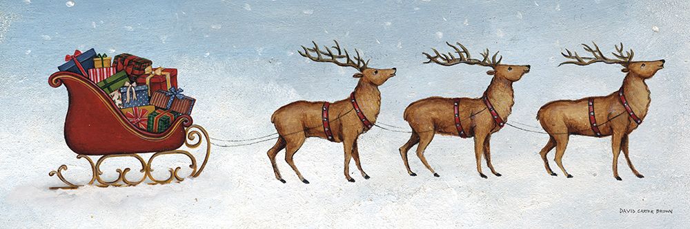 Deck The Halls Reindeer art print by David Carter Brown for $57.95 CAD