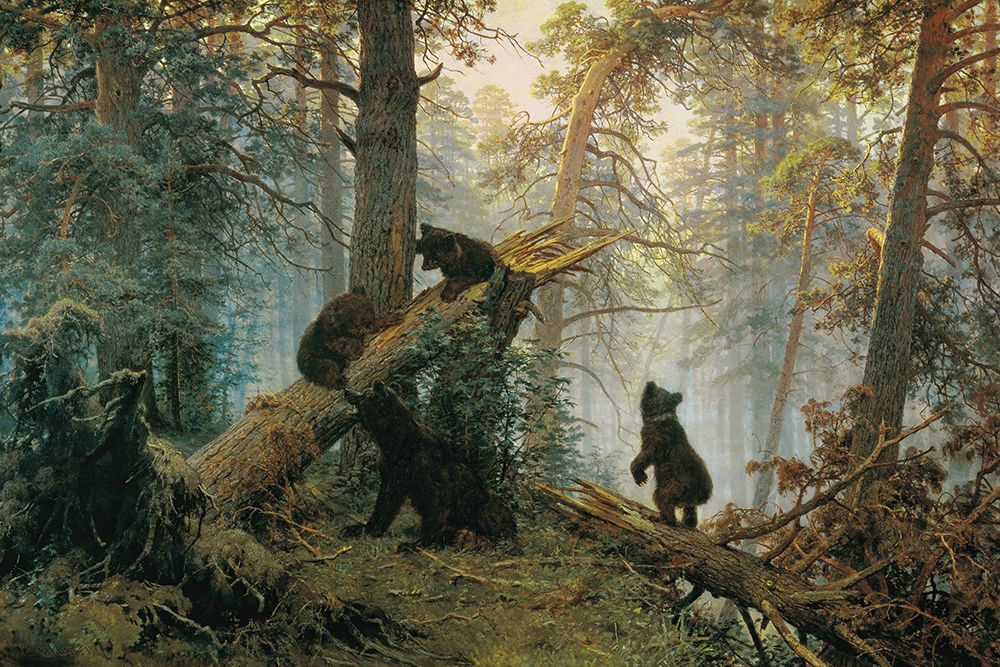 Morning in a Pine Forest art print by Public Domain for $57.95 CAD