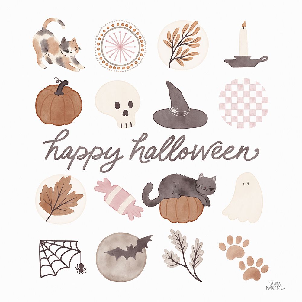Pumpkins and Paws V art print by Laura Marshall for $57.95 CAD