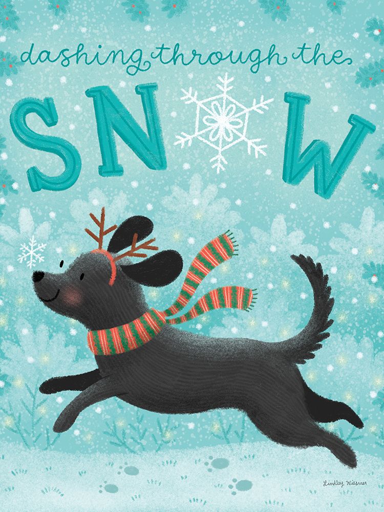 Festive Paws II art print by Lindley Wiesner for $57.95 CAD