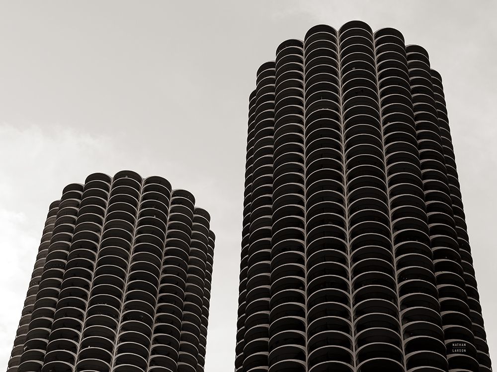 Chicago Skyline Marina City II art print by Nathan Larson for $57.95 CAD