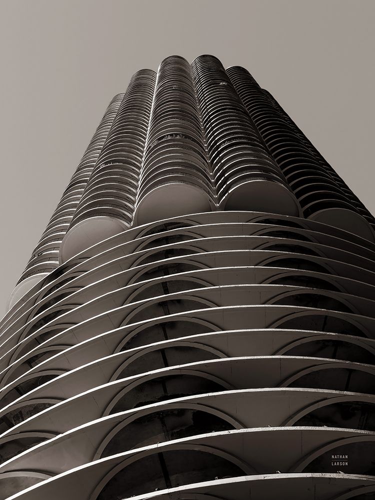 Chicago Skyline Marina City III art print by Nathan Larson for $57.95 CAD