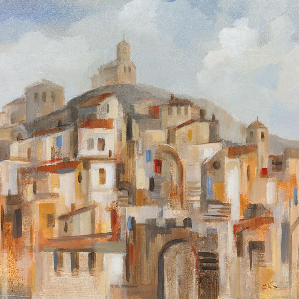 Town on the Hill Sq art print by Silvia Vassileva for $57.95 CAD