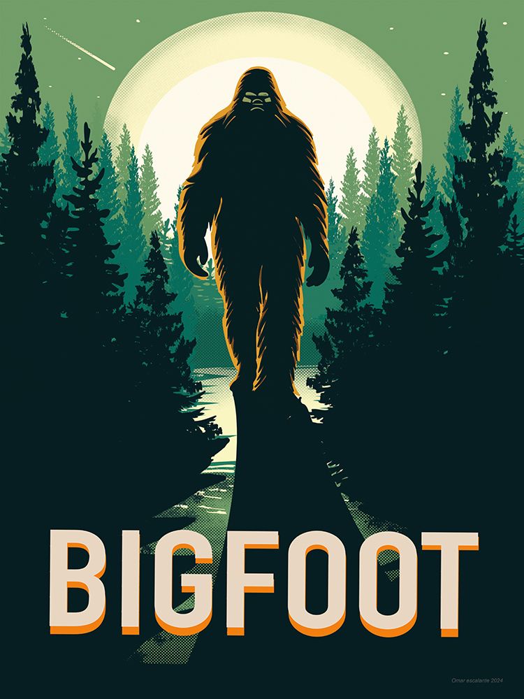 Bigfoot Movie Style art print by Omar Escalante for $57.95 CAD