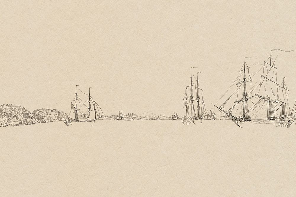 Sketch of the Harbor II art print by Wild Apple Portfolio for $57.95 CAD