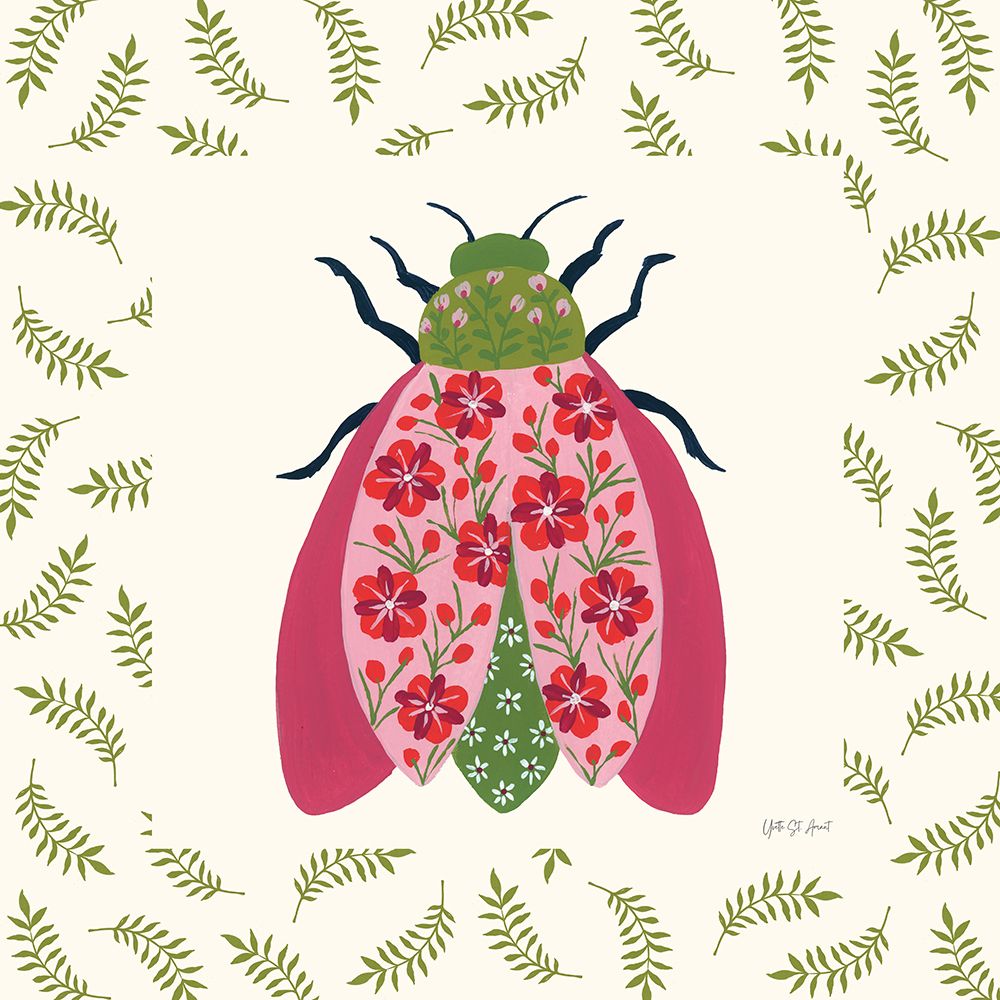 Blooming Beetle II Border art print by Yvette St. Amant for $57.95 CAD