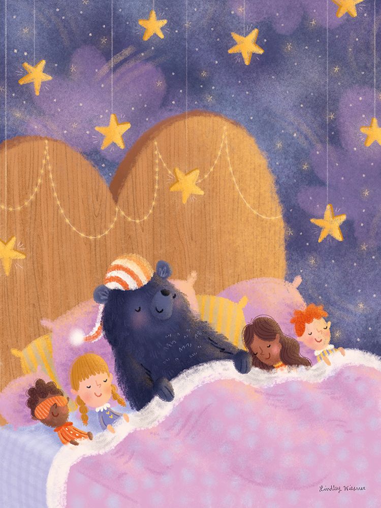 Cozy Bear art print by Lindley Wiesner for $57.95 CAD