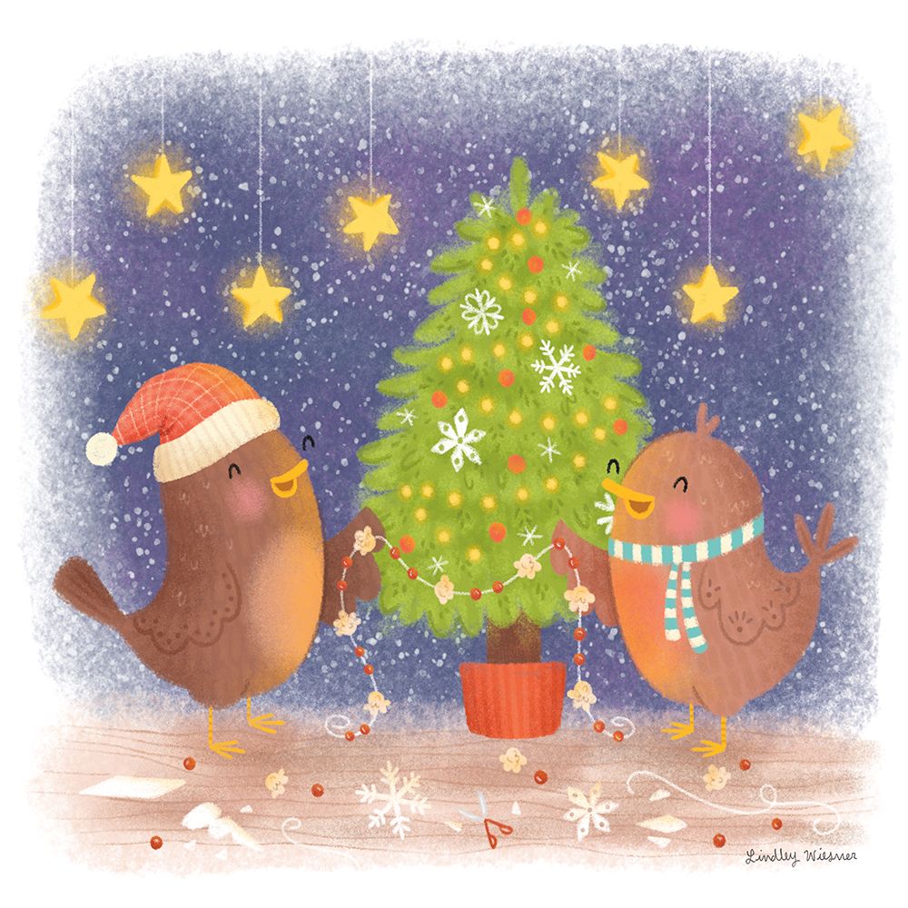 Crafty Birds art print by Lindley Wiesner for $57.95 CAD