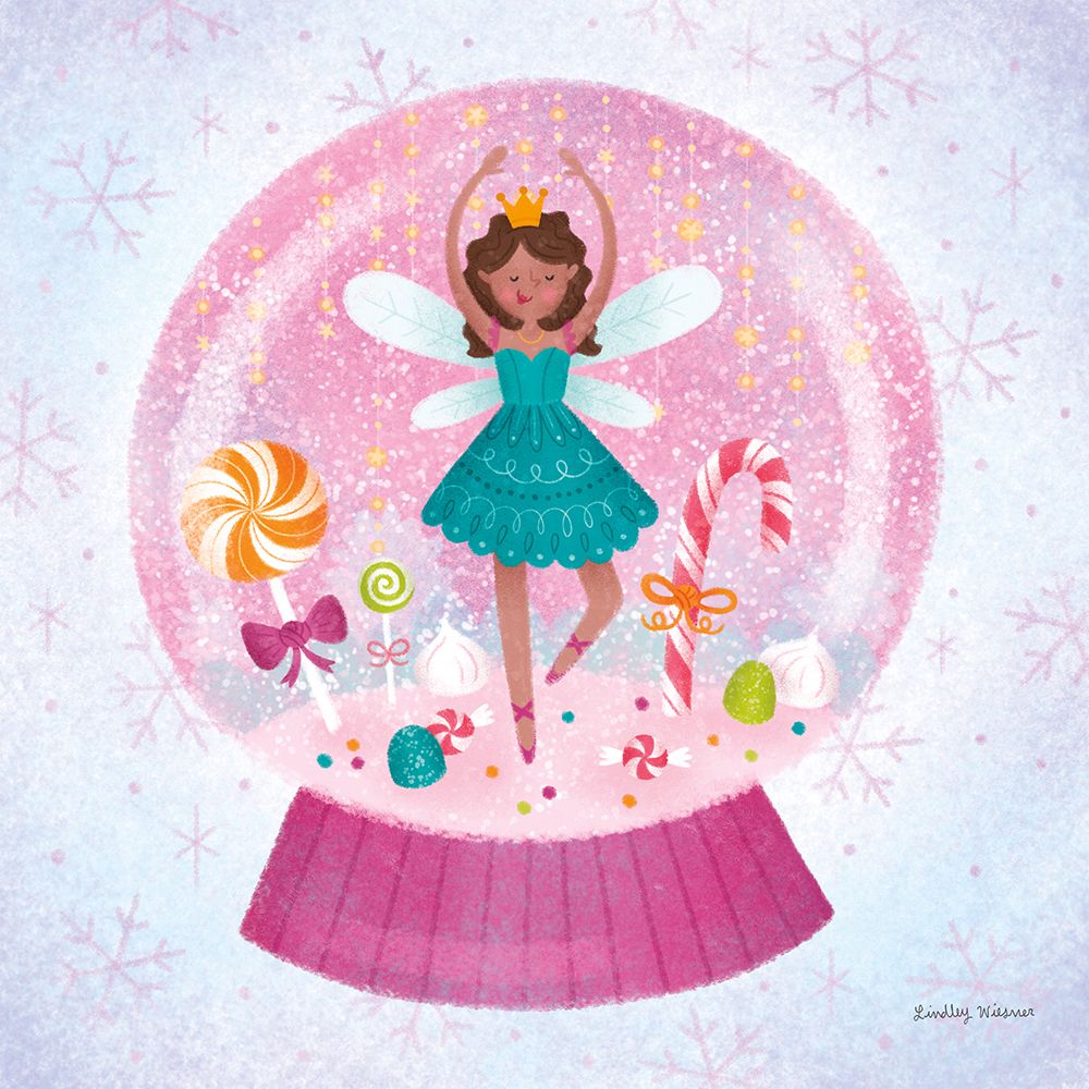 Sugar Plum Snowglobe art print by Lindley Wiesner for $57.95 CAD