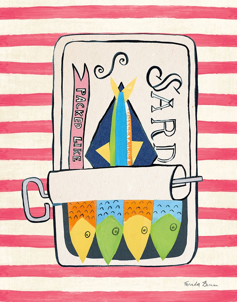 Sardine Tin II Red art print by Farida Zaman for $57.95 CAD