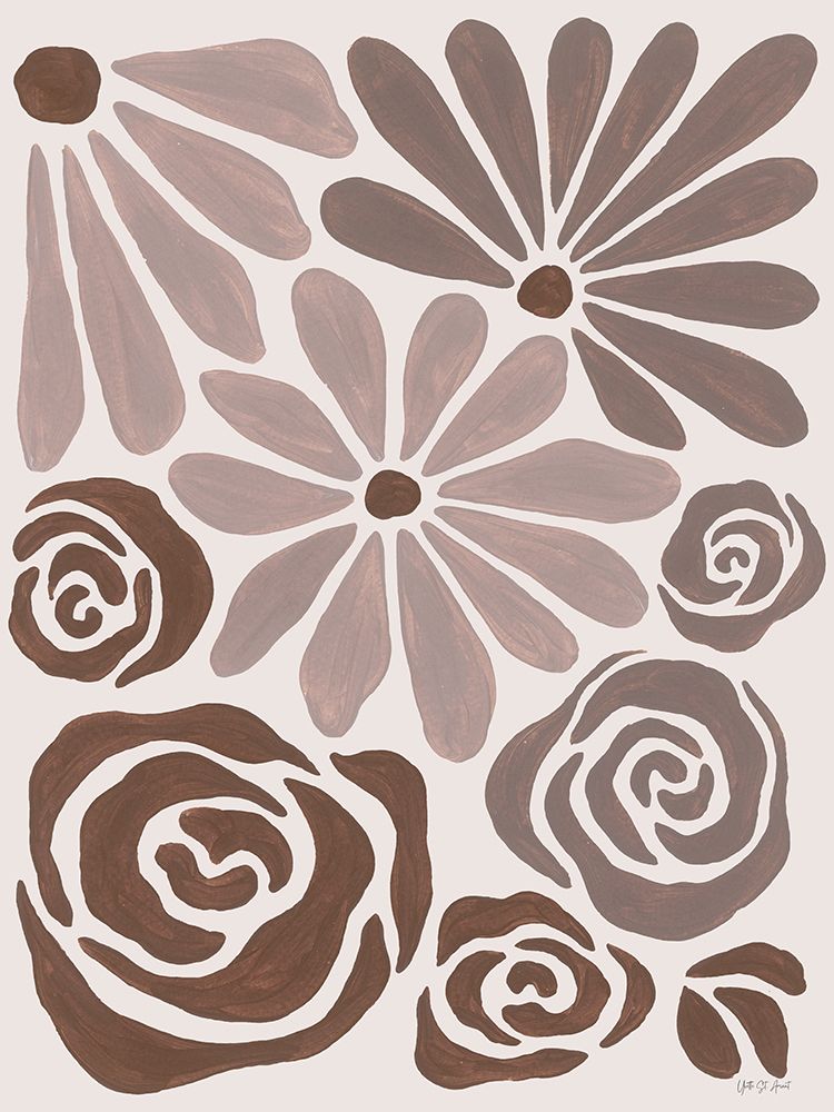 Mocha Blooms II art print by Yvette St. Amant for $57.95 CAD
