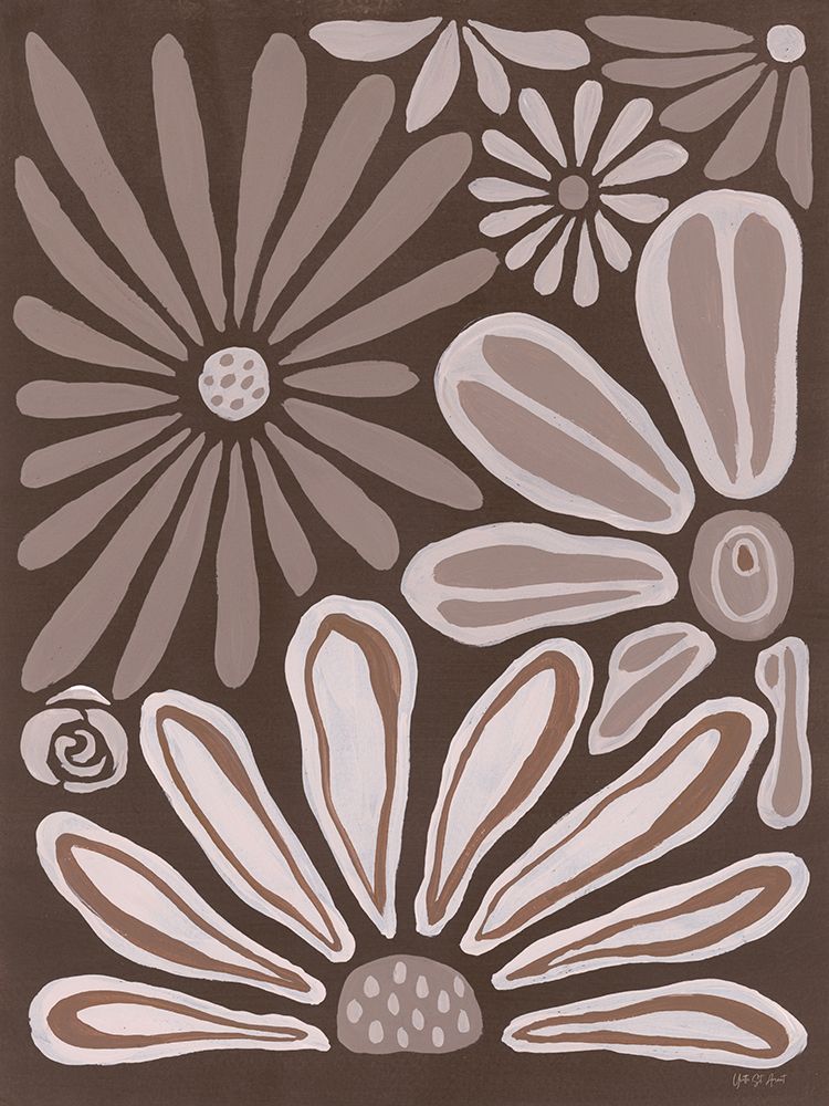 Mocha Blooms III art print by Yvette St. Amant for $57.95 CAD